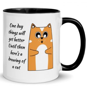 Drawing of Cat Fun Cat Mug