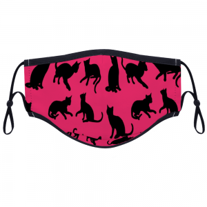 Adult Cat Face Mask Magenta