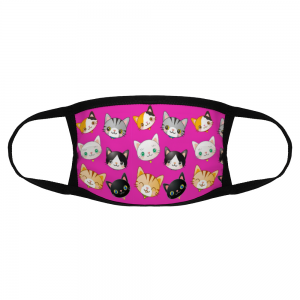Kid's Cat Face Masks Cerise