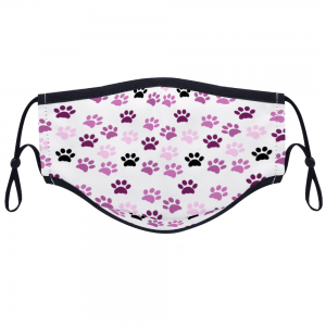 Adult Paw Print Face Masks Pink