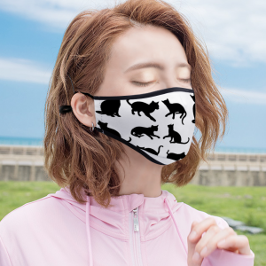 Adult Cat Face Mask White