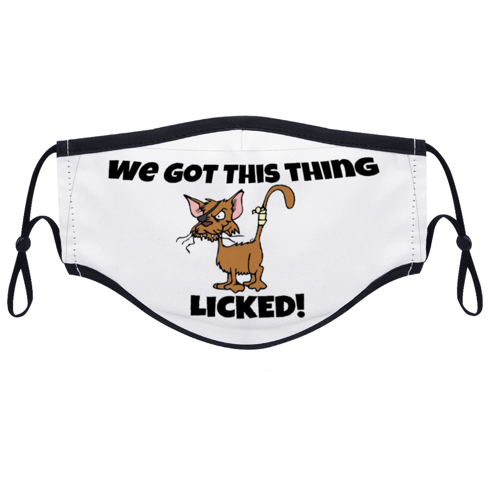 Adult Cat Licked Face Mask