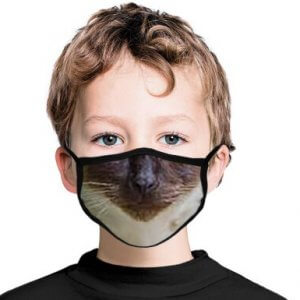 Kids Siamese Cat Face Mask